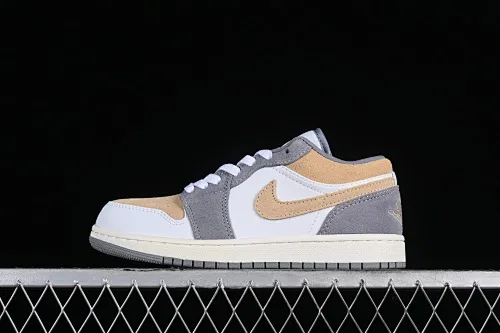 All categories Air Jordan Jordan series basketball shoes Air Jordan 1 Low Z version Air Jordan 1 Low AJ1 Joe 1 gray brown low-top cultural basketball shoes DC0774-189